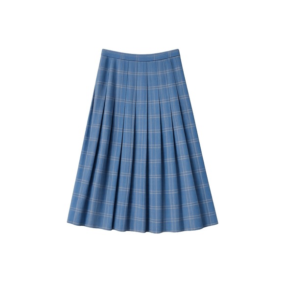 Pendleton Dresses & Skirts - Vintage 70s Pendleton Virgin Wool Pleated Skirt Blue Plaid Made USA Woolen Mills